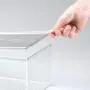 mDesign Stackable Closet Plastic Storage Bin Boxes with Lid - Container for Organizing Mens and Womens Shoes, Booties, Pumps, Sandals, Wedges, Flats, Heels and Accessories - 5" High, 4 Pack - Clear