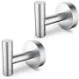 JOMAY Bathroom Towel Hooks for Hanging, Simple Robe Hooks Wall Hooks Heavy Duty, Door Holder Clothes Hanger Wall Mounted, Rustproof Brushed SUS 304 Stainless Steel for Shower Kitchen Hotel (2 Pcs) JOMAY Bathroom Towel Hooks for Hanging, Simple Robe Hooks Wall Hooks Heavy Duty, Door Holder Clothes Hanger Wall Mounted, Rustproof Brushed SUS 304 Stainless Steel for Shower Kitchen Hotel (2 Pcs)