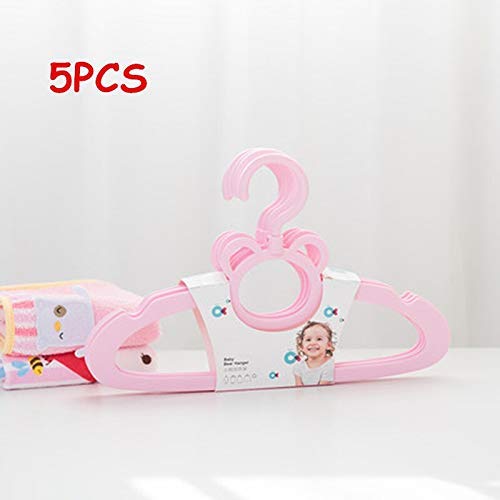 JXSHQS 5Pc10Pc Cartoon Childrens Hanger Anti-Slip Plastic Clothe Rack Retractable Baby Special Hangers Mickey & Minnie Kid Clothes Rack Clothes Hanger (Color : 2)