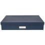 Bigso Sverker Fiberboard Legal/Art Storage Box, 3.3 x 17.1 x 12.2 in, Blue