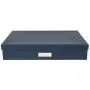 Bigso Sverker Fiberboard Legal/Art Storage Box, 3.3 x 17.1 x 12.2 in, Blue