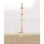 Cxjff Floor Standing Coat Rack Clothes Hat Stand Hanger Solid Wooden 3 Feet 12 Hooks, Wood Color, 50 50 180CM (Size : 5050180CM)