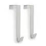 Premium Over The Door Hook 2-Pack. Quality Design Made with Stainless Steel with Beautiful Warm Grey Powder Coated Finish. Great as Towel Hook, Coat Hook, Over Door Hooks Organizer.