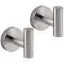 GERZWY Bathroom Towel Hook SUS 304 Stainless Steel Single Coat/Robe Clothes Hook for Bath Kitchen Contemporary Hotel Style Wall Mounted 2 Pack Brushed Finish AG1107B-LS