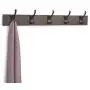AmazonBasics Wall Mounted Coat Rack, 5 Modern Hooks, Espresso AmazonBasics Wall Mounted Coat Rack, 5 Modern Hooks, Espresso
