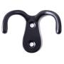 Mini Skater 6 Pcs Black Double Prong Robe Hook Wall Mounted Heavy Duty Retro Cloth Coat Hanger with 12 Pcs Screws for Bath Kitchen Bedroom Garage