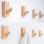 INLAR Wooden Coat Hook, Natural Wall Mounted Single Wall Hook Rack Clothes Scarf Hat Bag Storage Hangers Key Holder Hanging Door Hook Organizer Decorative (4pcs) INLAR Wooden Coat Hook, Natural Wall Mounted Single Wall Hook Rack Clothes Scarf Hat Bag Storage Hangers Key Holder Hanging Door Hook Organizer Decorative (4pcs)