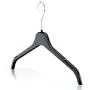 HANGERWORLD 20 Black 18.5inch Plastic Notched Coat Clothes Garment Top Hangers Metal Swivel Hook HANGERWORLD 20 Black 18.5inch Plastic Notched Coat Clothes Garment Top Hangers Metal Swivel Hook