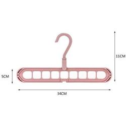 Magic Multi-Port Support Circle Clothes Hanger Clothes Drying Rack Multifunction Plastic Clothes Hangers Home Storage Hangers 10pcs Random Color
