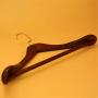 CHAONAO Wood Hangers Extra Wide Shoulder Durable Men and Women Clothes Hanger for Suit, Coat, Jacket, Pack of 5,Brown,40x5.5cm