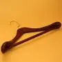 CHAONAO Wood Hangers Extra Wide Shoulder Durable Men and Women Clothes Hanger for Suit, Coat, Jacket, Pack of 5,Brown,40x5.5cm