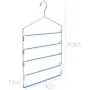 Pant Hangers Durable Slack Hangers Clothes Pants Hangers 2pack-Multi Layers Metal Pants Slack Hangers Non-Slip 4-Tier Swing Arm Pants Hangers Rack Closet Storage Multi Layers Stainless Steel Space Sav