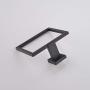 TNOMS Bathroom Hand Towel Holder Square Towel Bar Towel Ring Hanger Wall Mount,SUS304 Stainless Steel Black Finish,GZQ6003BK