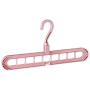 Dxpow 9 Holes Practical Clothes Hanger Magic Hook Hanger Durable Clothes Rack Closet Organizer Space Saver (Orange)