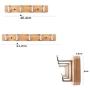 XFENG Coat Hook Rack Wall Mounted Clothes Hanger Bamboo Robe Towel Holder(4 and 5 Hooks) (Size : A)