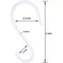 DINGEE 12 Pack White Heavy Duty S Hooks 6 inch Vinyl Coated Large S Hooks for Hanging Closet Rod Jeans Plants Jewelry Kitchen Pot Pan Cups Towels Hats Metal Steel Long S Hooks