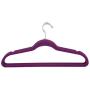 Homgrace Heavy Duty Velvet Clothes Hangers, Durable Non Slip Space Saver Clothes Hangers (Purple, Pack of 120)