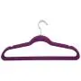 Homgrace Heavy Duty Velvet Clothes Hangers, Durable Non Slip Space Saver Clothes Hangers (Purple, Pack of 120)