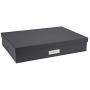 Bigso Sverker Fiberboard Legal/Art Storage Box, 3.3 x 17.1 x 12.2 in, Dark Grey