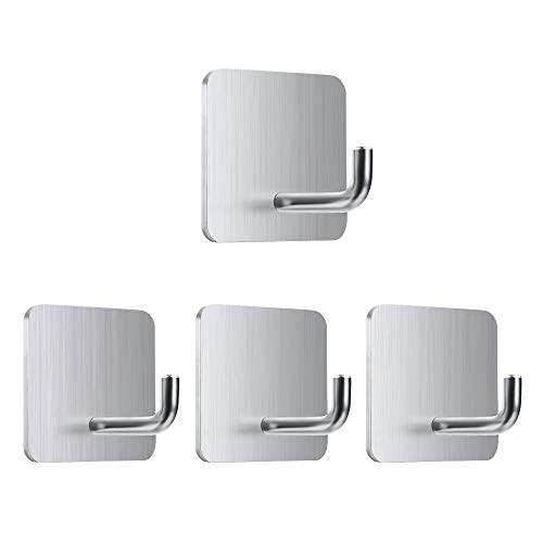 isightguard Adhesive Hooks Wall Hooks Hanger Anti-Skid Heavy Duty Stick On Towel Hooks for Hanging Bathroom Home Kitchen Office Door-4 Packs isightguard Adhesive Hooks Wall Hooks Hanger Anti-Skid Heavy Duty Stick On Towel Hooks for Hanging Bathroom Home Kitchen Office Door-4 Packs