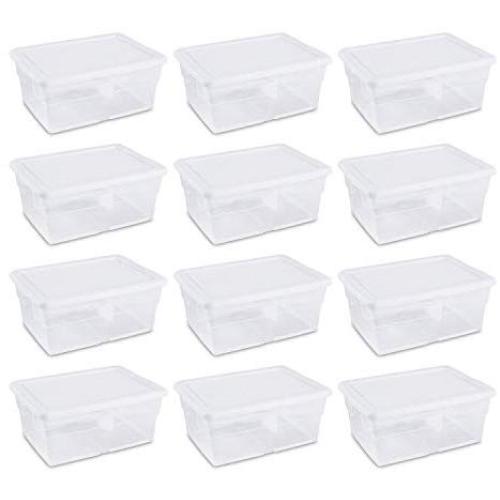 Sterilite 16448012 16 Quart Storage Boxes (12 Pack)