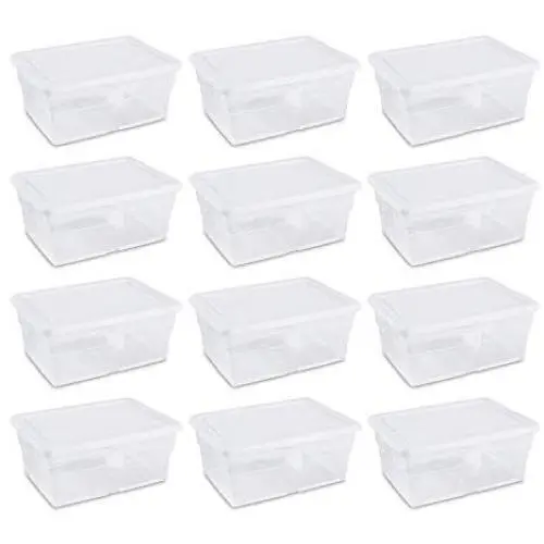 Sterilite 16448012 16 Quart Storage Boxes (12 Pack) Sterilite 16448012 16 Quart Storage Boxes (12 Pack)