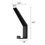 Coat Hooks Wall Mounted Towel Hook Heavy Duty Aluminum Double Robe Hanger for Bathroom Kitchen Office Farmhouse 2 Pack Anodized (Black)