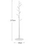 Coat Rack Hanger Vertical Single Pole Clothes Rack, Reddish Brown, Wood Color, White, Black, 39cm39cm177cm Haiming (Color : White)