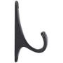 FTVOGUE Metal Hooks, Utility Modern Wall Mounted Coat Hook Bathroom Cloakroom Closet Clothes Rack Space Saver Hanger (Matte Black)