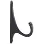 FTVOGUE Metal Hooks, Utility Modern Wall Mounted Coat Hook Bathroom Cloakroom Closet Clothes Rack Space Saver Hanger (Matte Black)