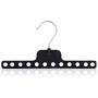 HANGERWORLD 6 Black 8.9inch Plastic Space Saving Closet Travel Multiple Garment Coat Clothes Hangers