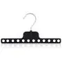 HANGERWORLD 6 Black 8.9inch Plastic Space Saving Closet Travel Multiple Garment Coat Clothes Hangers HANGERWORLD 6 Black 8.9inch Plastic Space Saving Closet Travel Multiple Garment Coat Clothes Hangers
