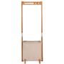 Bamboo Coat Rack Floor Combination Hanger Creative Dirty Clothes Basket Hanger Clothes Rack Simple 155CM (Color : Wood Color)