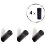 ANZOME Wooden Coat Hook, 4 Pieces Wood Wall Hook, Wooden Coat Peg Coat Hanger for Hanging Clothes, Hat, Scarves and Headphone in Bedroom, Living Room, Hallway (Medium Type in Black) ANZOME Wooden Coat Hook, 4 Pieces Wood Wall Hook, Wooden Coat Peg Coat Hanger for Hanging Clothes, Hat, Scarves and Headphone in Bedroom, Living Room, Hallway (Medium Type in Black)