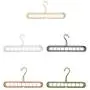 Vosarea 9 Holes Clothes Hanger Plastic Clothing Storage Racks Wardrobe Coat Hook Holder 5pcs