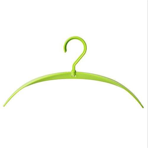 Kentop Rotating Wide Shoulder Plastic Hanger Non-Slip Space Saving Design Men Women Clothes Suit Hanger-Green
