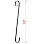 RuiLing 4-Pack 12 Inch Black Chrome Finish Steel Hanging Flat Hooks - S Shaped Hook Heavy-Duty S Hooks, for Kitchenware, Pots, Utensils, Plants, Towels, Gardening Tools, Clothes RuiLing 4-Pack 12 Inch Black Chrome Finish Steel Hanging Flat Hooks - S Shaped Hook Heavy-Duty S Hooks, for Kitchenware, Pots, Utensils, Plants, Towels, Gardening Tools, Clothes