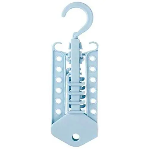 EvaroFly Multipurpose Rotatable Folding Hanger, Save Space Storage Clothes Hanger, Household Travel -Blue 46x32cm