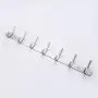 KES SUS 304 Stainless Steel Towel/Coat Hook Rack Rail Shelf with 7 Hooks Robe Hanger Bathroom Storage Organizer Wall Mount, Brushed Finish, AH203H7-2