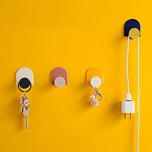 Adhesive Hooks,8Pack Wall Hooks for Hanging,Decorative Sticky Hooks for Bathrooms, Closets, Kitchen, Garage, Office,Waterproof and Oil Proof Wall Hangers