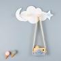 Aland Cloud Moon Star Wall Mount Hook Clothes Brush Storage Hanger Door Back Holder