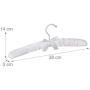 Relaxdays, White Satin Clothes Hanger Set of 10, Soft Padding, 360° Swivel Hooks, Decorative Bow, 38 cm Wide, Pack of 10