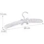 Relaxdays, White Satin Clothes Hanger Set of 10, Soft Padding, 360° Swivel Hooks, Decorative Bow, 38 cm Wide, Pack of 10