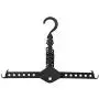 Studyset Folding Clothes Hanger Space Saving Dual Hanger with Hook Wardrobe Closet Organizer Rack