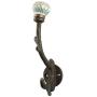 Indianshelf Handmade 3 Artistic Vintage Green Iron Hexagon Small Wall Hooks Hangers/Clothes Hooks Wall Mount