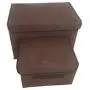 zyp520 Storage Bins, Easy Foldable Cubes Boxes with Closet Organizer Pack, a Set of Two with Built-in Cotton Fabric Closet Drawer Removable Dividers, Collapsible Fabric Basket Bins (Coffee/Brown)