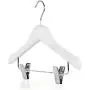 HANGERWORLD 12 White Wooden 11.8inch Kids Coat Clothes Garment Top Clip Hangers Closet Set Baby Toddler HANGERWORLD 12 White Wooden 11.8inch Kids Coat Clothes Garment Top Clip Hangers Closet Set Baby Toddler