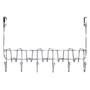 DecoBros Supreme Over The Door 11 Hook Organizer Rack, Chrome Finish