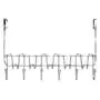 DecoBros Supreme Over The Door 11 Hook Organizer Rack, Chrome Finish