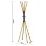G-Cloth Coat Rack Landing Bedroom Hangers Clothes Hanger Simple Iron Art Landing Hanger free standing or wall mounted (Color : Black)